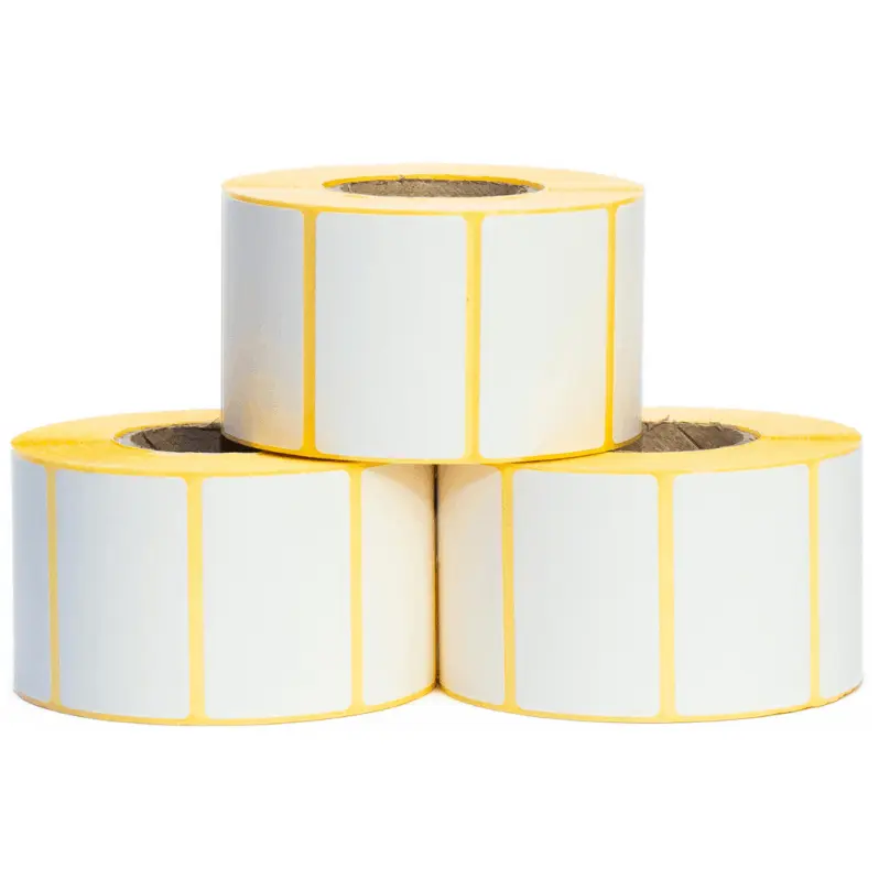 Etiquetas adhesivas de papel térmico directo en rollos