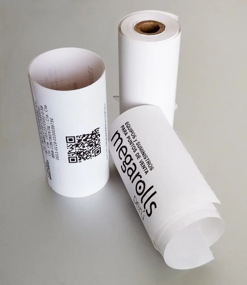 Rollos de papel térmico para impresora portátiles